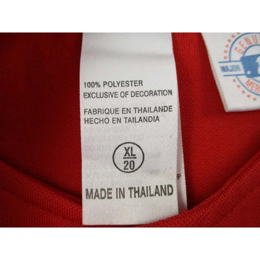 Nike Baseball Jersey Kids XL Red Los Angeles Angels Embroidered Button Up